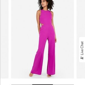 Express purple cut out jumpsuit